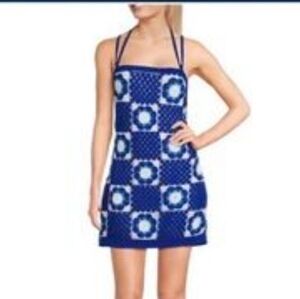 Chelsea & Violet Navy and White Geometric Mini Dress